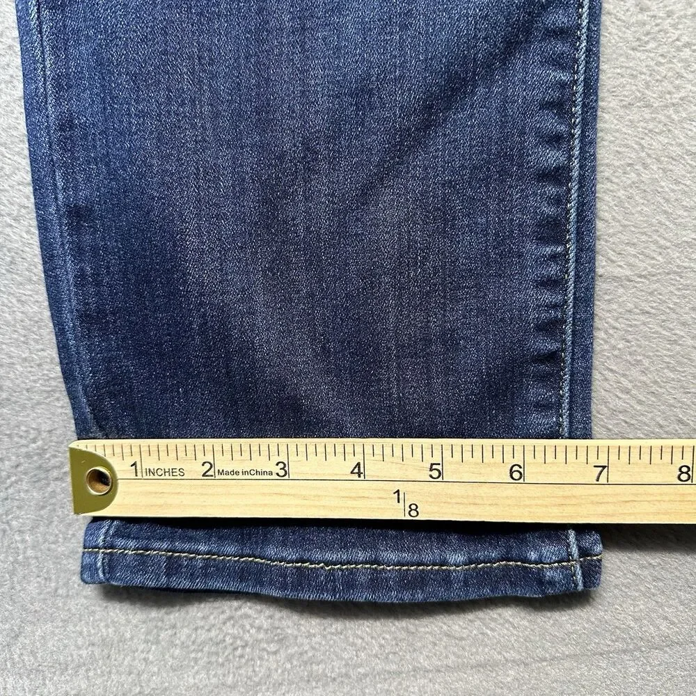 Levis 724 Womens 31x32 High Rise Straight Jeans Blue Stretch Dark Wash Denim EUC
